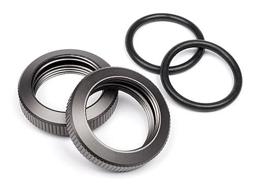 HPI Shock Adjuster Nut 20mm (Gunmetal/2Pcs)