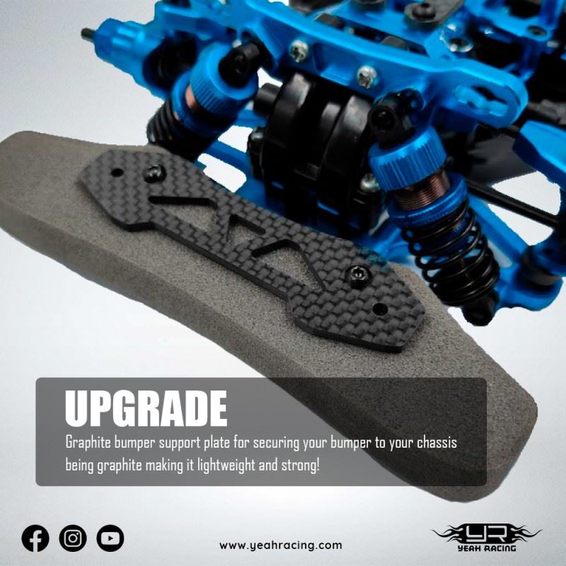 Yeah Racing Graphite Bumper Plate For Tamiya Tt02 Series