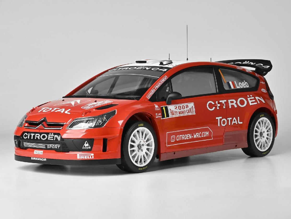 Ixo (Parent) Citroën C4 Wrc 2008 Red 1/8 Scale Full Metal Kit