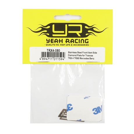 Yeah Racing Stainless Steel Front Vent Side Diamond Plate for Traxxas TRX-4 G500 TRX6 G63 Mercedes Benz