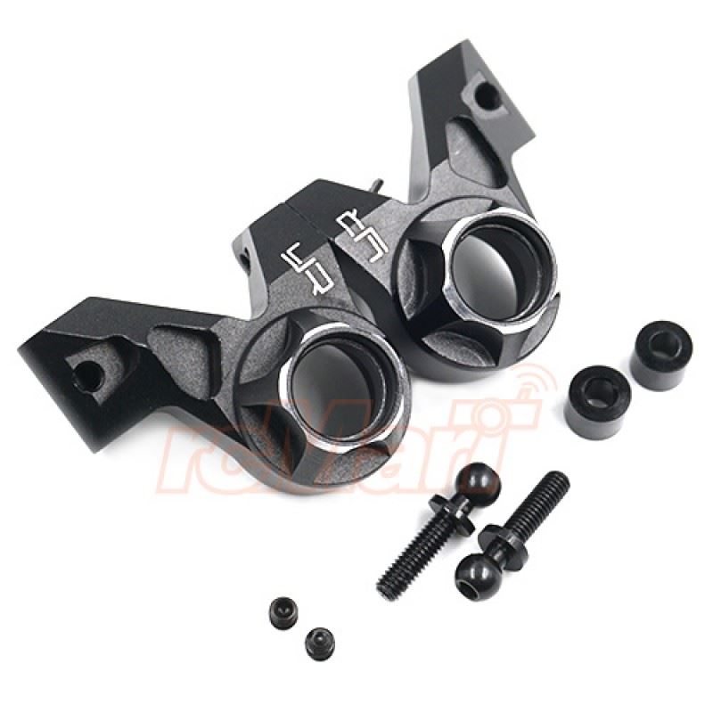 Yeah Racing Aluminum 210mm 225mm Wheelbase Rear Hub 2 pcs Black For Tamiya M07