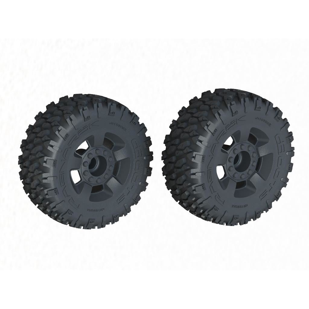 Arrma Dboots 'Ragnarok Mt' Tire Set Glued, Black (2)