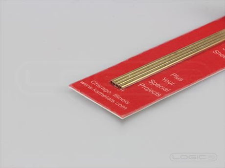 KS 300mm Thin Wall Brass Tube 1.5mm OD (Pk4) .225mm Wall