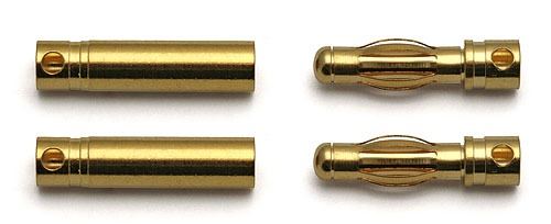 REEDY 4.0MM GOLD CONNECTORS (2 MALE, 2 FEMALE)