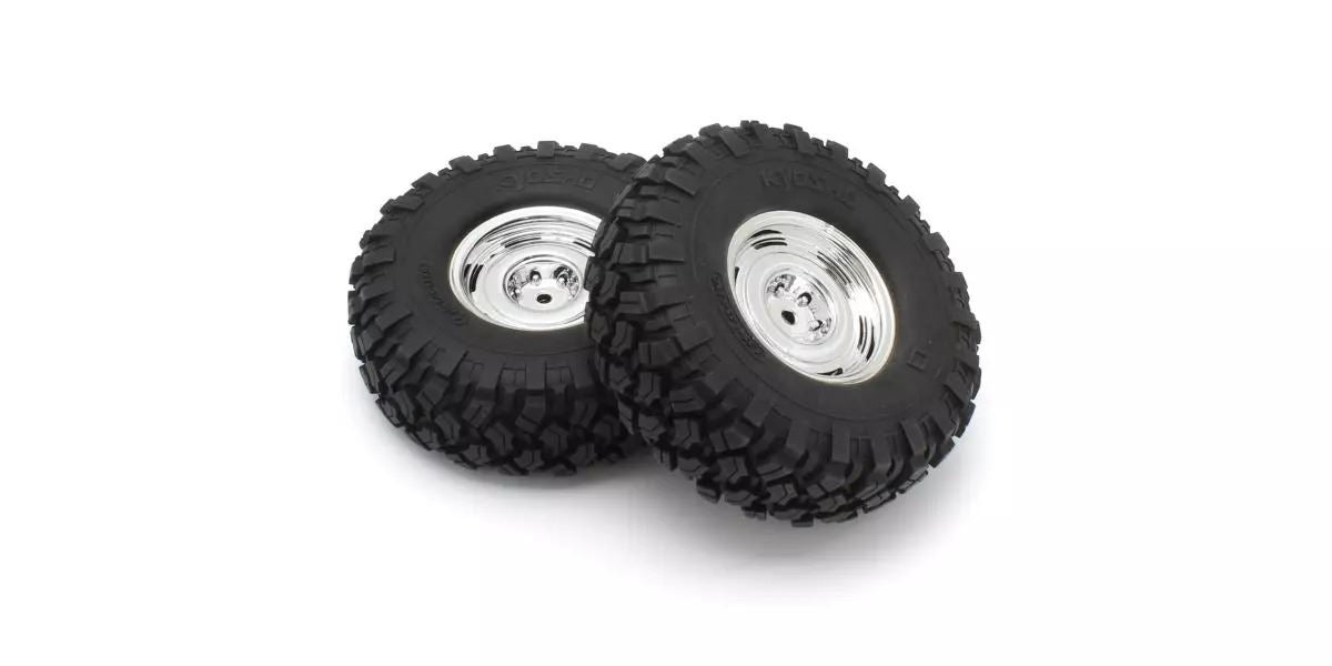 Kyosho Kc10 Dish Chrome Complete Wheels (2)