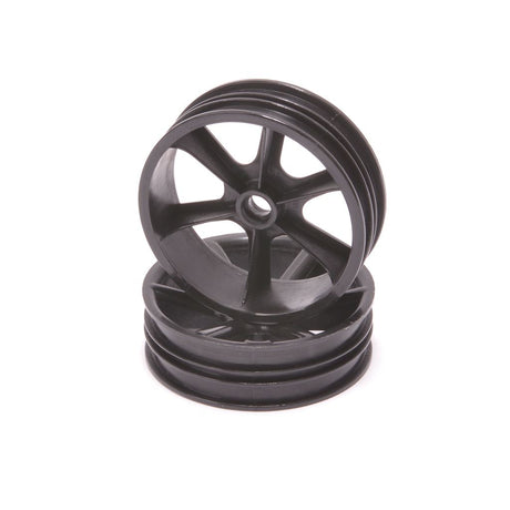 Jc 6 Spoke 2.2 2Wd Front Black Wheel Cougar 2K Pr