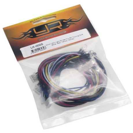 Yeah Racing 5mm LED Light Kit Set For RC Touring Drift (Blue, Red, Yellow, White)