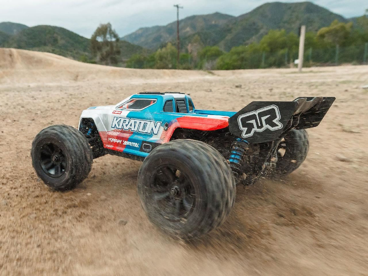 Arrma 1/16 Mini Kraton 3S Dsc 4X4 Rtr With Batt/Charg, Red/Blue