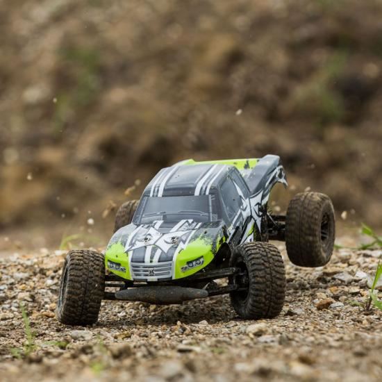 ECX AMP MT 1:10 2WD Monster Truck: Black/Green RTR INT (ECX03028IT2)