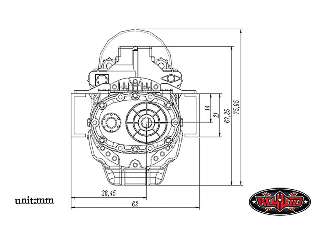 RC4WD ECODRIVE 1/14 CVT AUTOMATIC TRANSMISSION FOR TAMIYA 1/14 SEMI TRUCKS