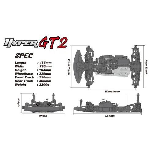 HOBAO 1/8 HYPER GT2 ON-ROAD NITRO ARR 80%