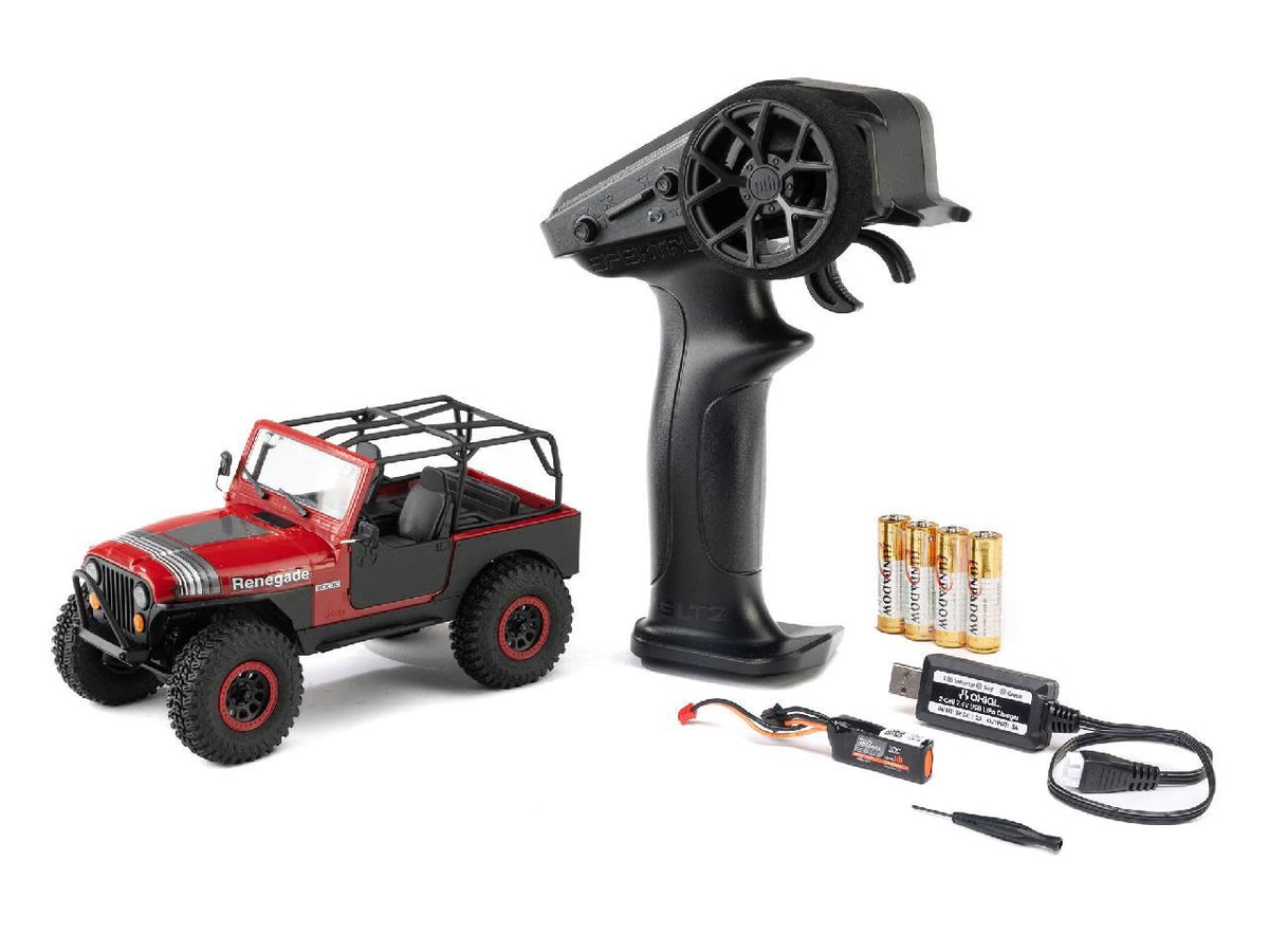 Axial 1/30 Scx30 Jeep Cj-7 Genright 4X4 Rtr, Red