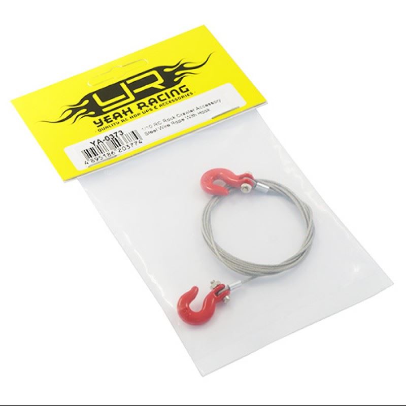 Yeah Racing 1/10 RC Rock Crawler Accessories Steel Wire Rope With Hook