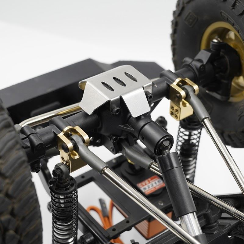 Yeah Racing Stainless Steel Front / Rear Differential Protector For Element 1/10 Enduro