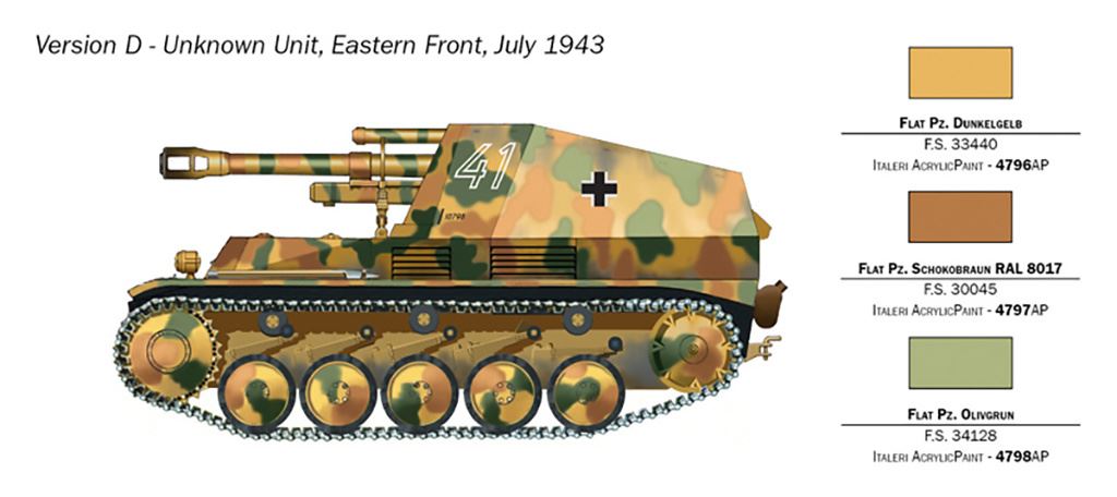 Italeri Sd.Kfz.124  Wespe 10.5 cm. Leichte Feldhaubitze
