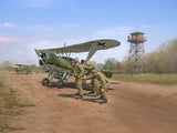 Icm Luftwaffe Pilot School (Hs 123A Training Biplane & 3 Figures)