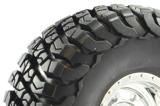 FASTRAX 1:10 CRAWLER GRANITE 2.2 SCALE WHEEL &#248;140MM TYRE (CHROME)