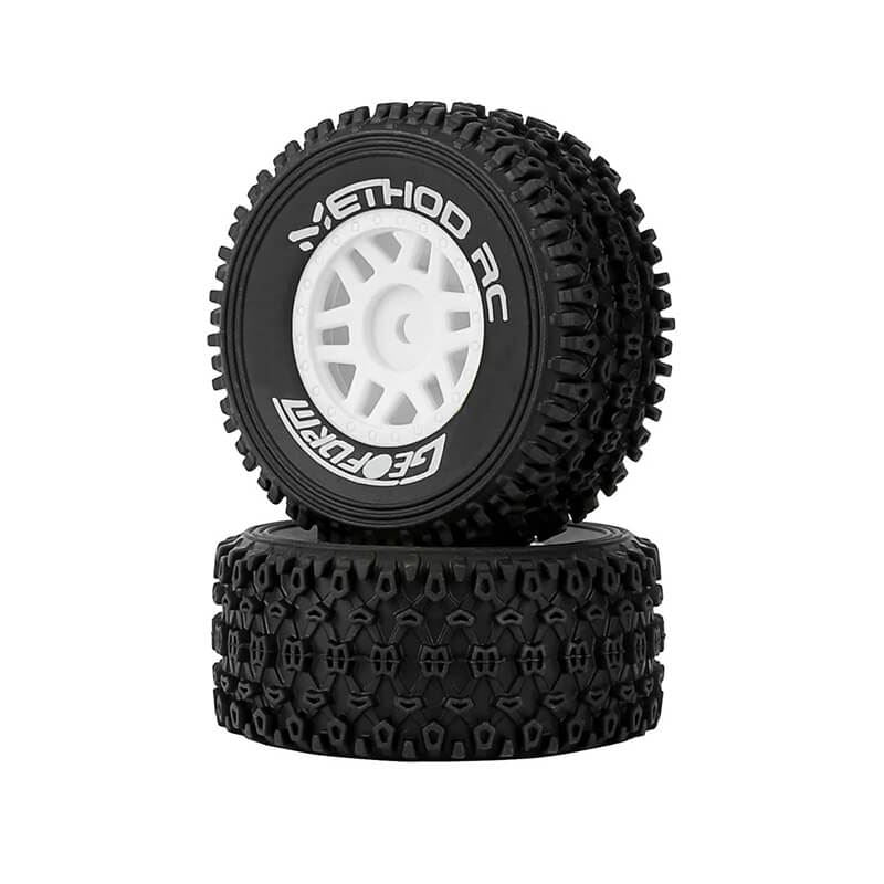 Method Geoform 1/16 Sc Tyres On 12Mm Hex White Wheels (Pr)
