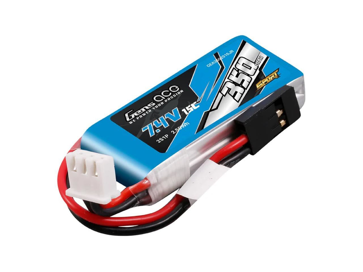 Gens Ace Li-Po Sport 2S 7.4V 350Mah 15C With Jr