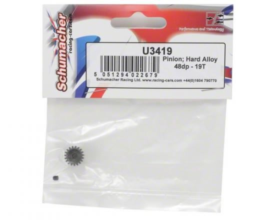 Schumacher Pinion; Hard Alloy 48dp - 19T
