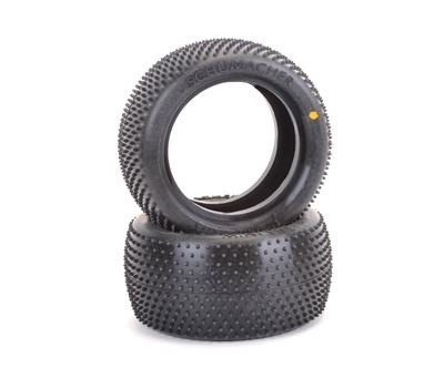 Schumacher Mini Pin 1 Rear Buggy Tyres - Yellow - 1 Pair