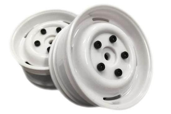 FTX OUTBACK STEEL LOOK LUG WHEEL (2) - WHITE