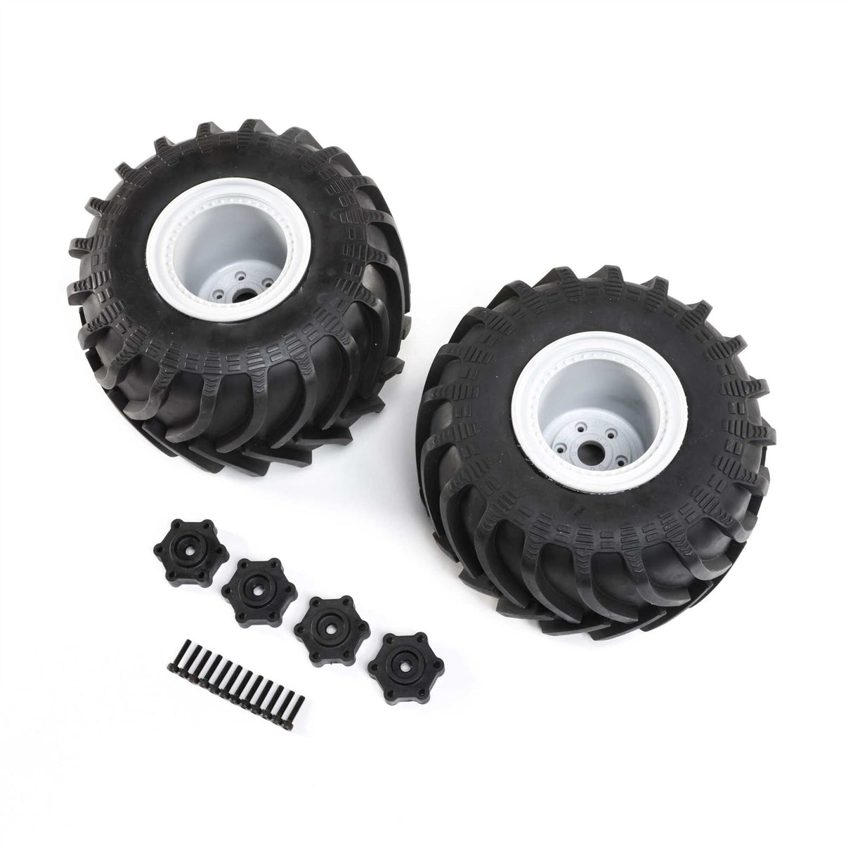 Losi Mounted Monster Truck Tires, Left/Right: LMT