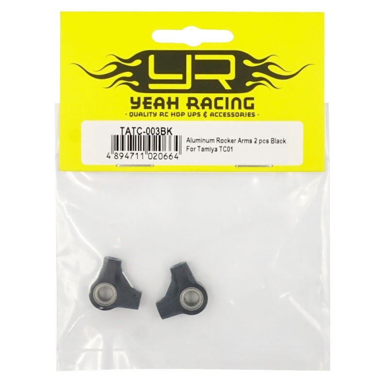 Yeah Racing Aluminum Rocker Arms 2 pcs Black For Tamiya TC01