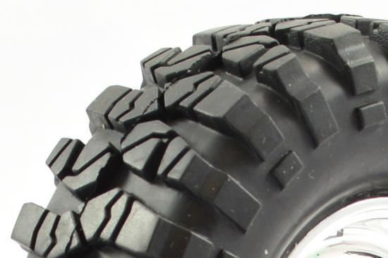 FASTRAX 1:10 CRAWLER SAWBLOCK 1.9 SCALE STEEL WHEEL &#248;108MM (CHROME)
