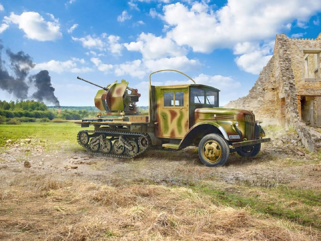 Icm Sd.Kfz.3B With Flak 38 Aa Gun