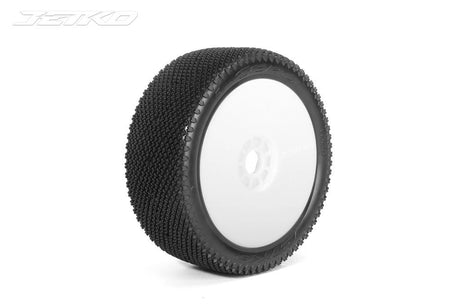Jetko J Zero Wet 1:8 Buggy Tyres White Wheels (2)