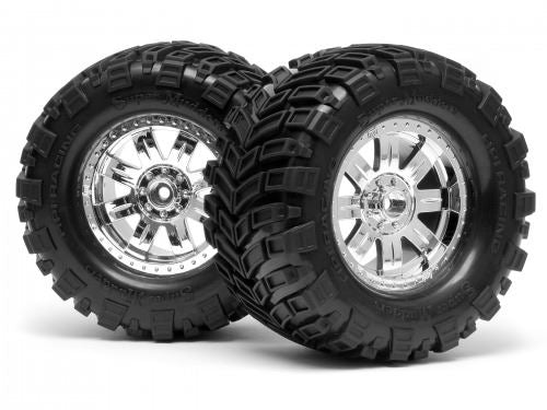 HPI Mounted Super Mud Tire 165X88mm Ringz Wheel Shncrm