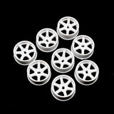 Yeah Racing Plastic Narrow Rim Set (Offset 0 +1 +2 +3) White For 1/28 AWD Mini-Z