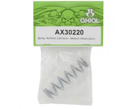 AXIAL Spring 14x70mm 2.85lbs/in Medium Green (2)