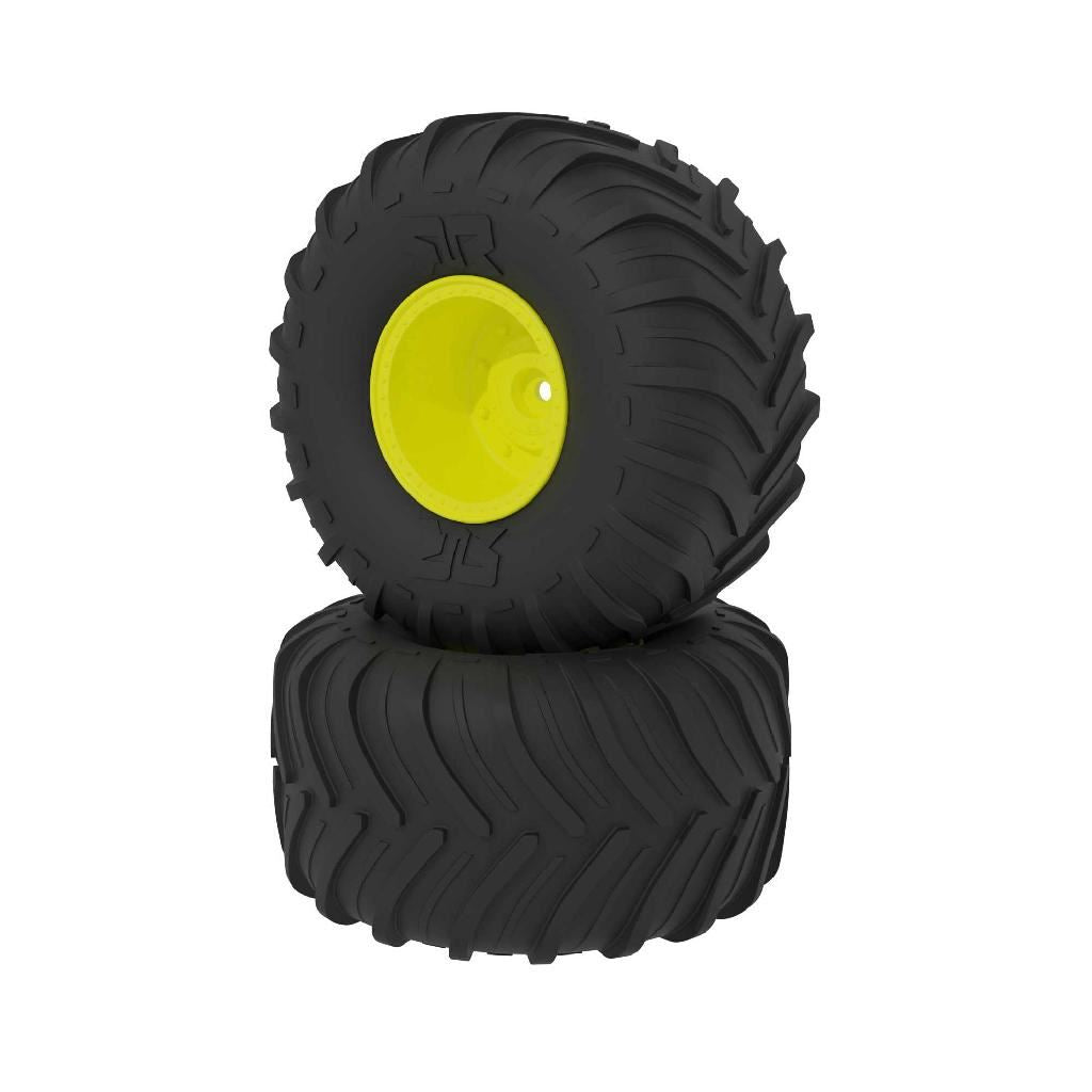 Arrma Dboots Chevron Mt Tire Set, Glued, Yellow