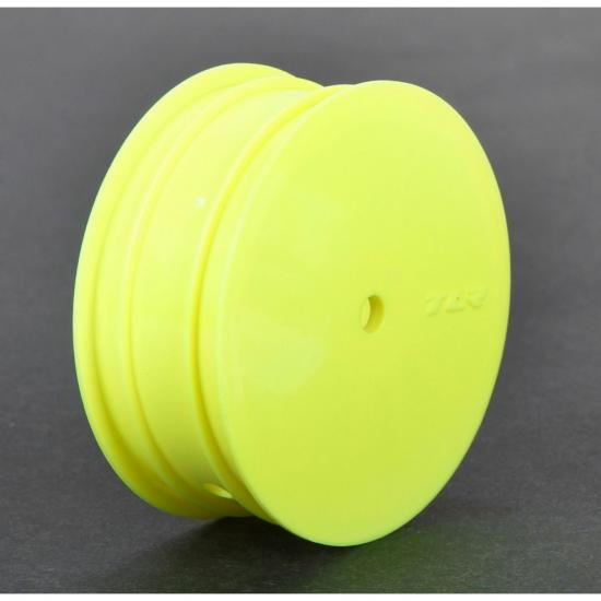 TLR Front Wheel, 12mm Hex, Yellow (2): 22 3.0