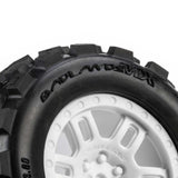 Pro-Line 1/16 Badlands Mx Front/Rear Mt Tires Mounted 12Mm White Spli