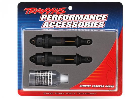 TRAXXAS Shocks, GTR Long Hard-Anodised (2) (without springs)