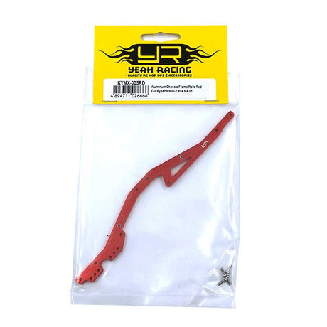 Yeah Racing Aluminum Chassis Frame Rails Red For Kyosho Mini-Z 4x4 MX-01