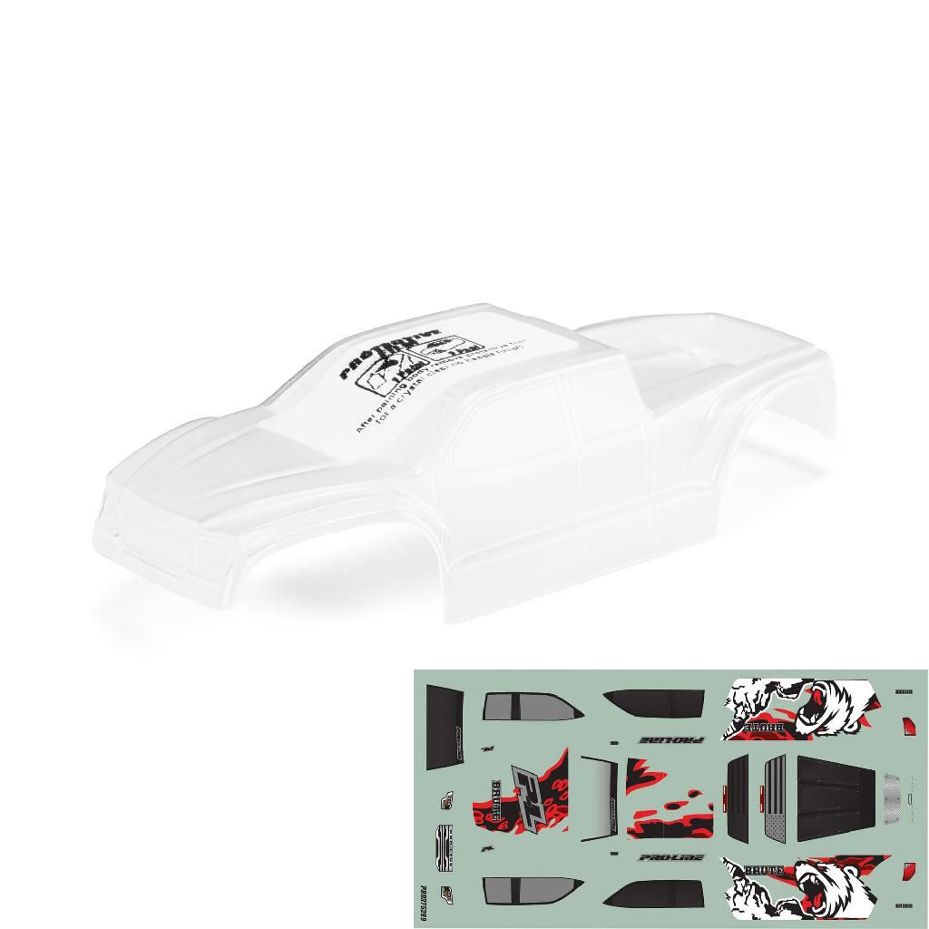 Pro-Line 1/30 Pre-Cut Brute Body, Clear: Axial Scx30