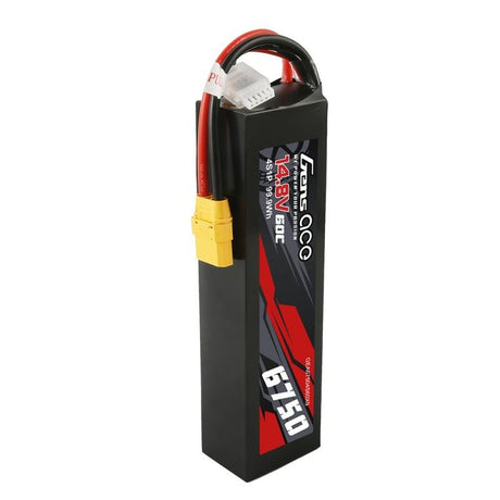 Gens Ace 6750Mah 14.8V 60C 4S 1P Lipo Battery Pack Pc Material Case With Xt90 Plug