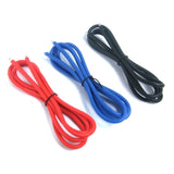 Yeah Racing 16AWG Silver Silicone Wire Set (BK/BU/RD)