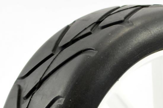 FASTRAX 1/8TH PREMOUNTED SLICK TYRES 'GRID IRON/10 SPOKE'
