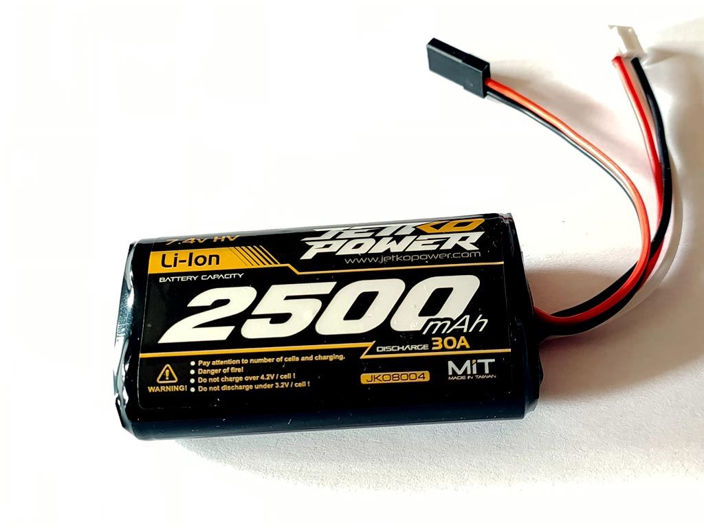 Jetko Power Rx Li-Ion 2S 7.4V-2500 (Jr) 66X18X36Mm 97G