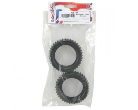 Schumacher Mini Spike 2 Slim Buggy Tyres - Silver - 1 Pair