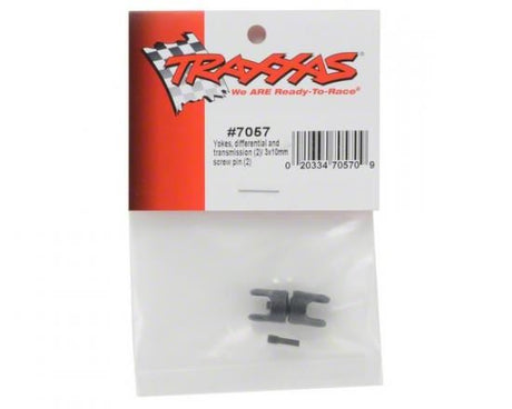 TRAXXAS Yokes, differential & transmission (2)/ 3x10mm screw pin (2)