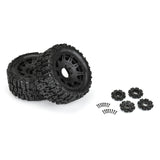 Proline 1/6 Trencher F/R 5.7In Tires Mounted 24mm Black Raid 8X48 Hex