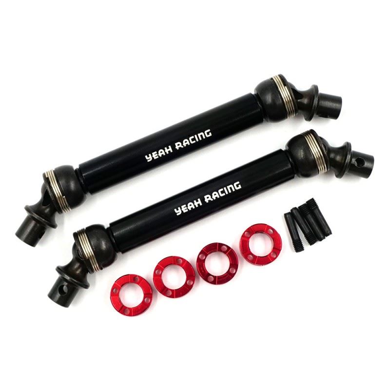 Yeah Racing HD Steel Front & Rear Center Shaft Set Black For Axial Capra