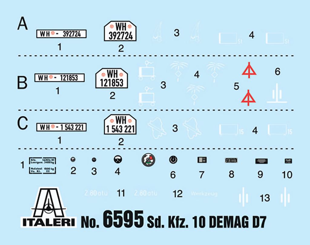 Italeri SD KFZ 10 Demag with LE IG18 & Crew