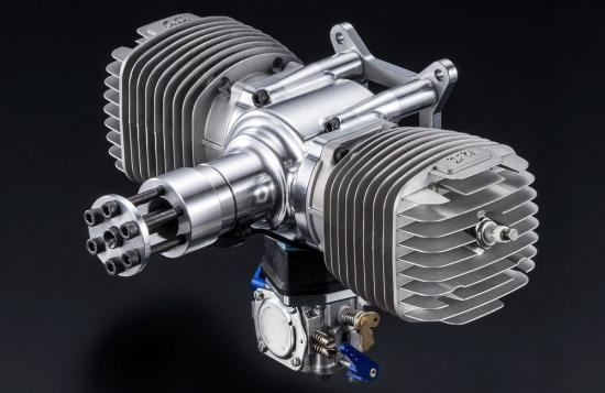 O.S. GT120T Twin-Cylinder 120cc Petrol Engine (L-OS3AB00)